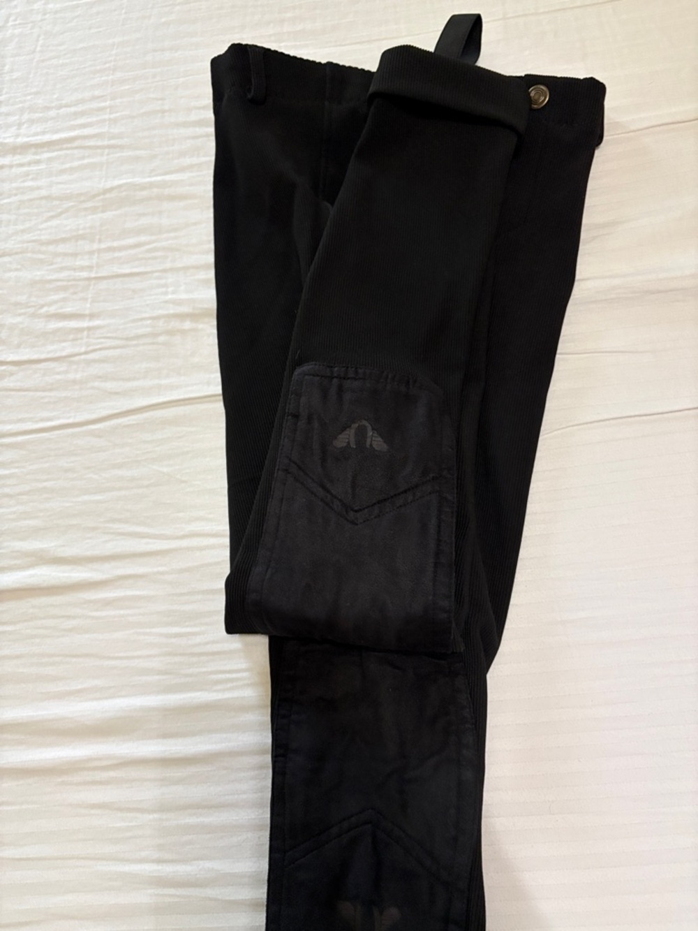 Universal Standard Black Slim Riding Breeches with Knee Patches